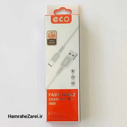 کابل شارژ تایپ C مدل ECO-A86 فست شارژ
