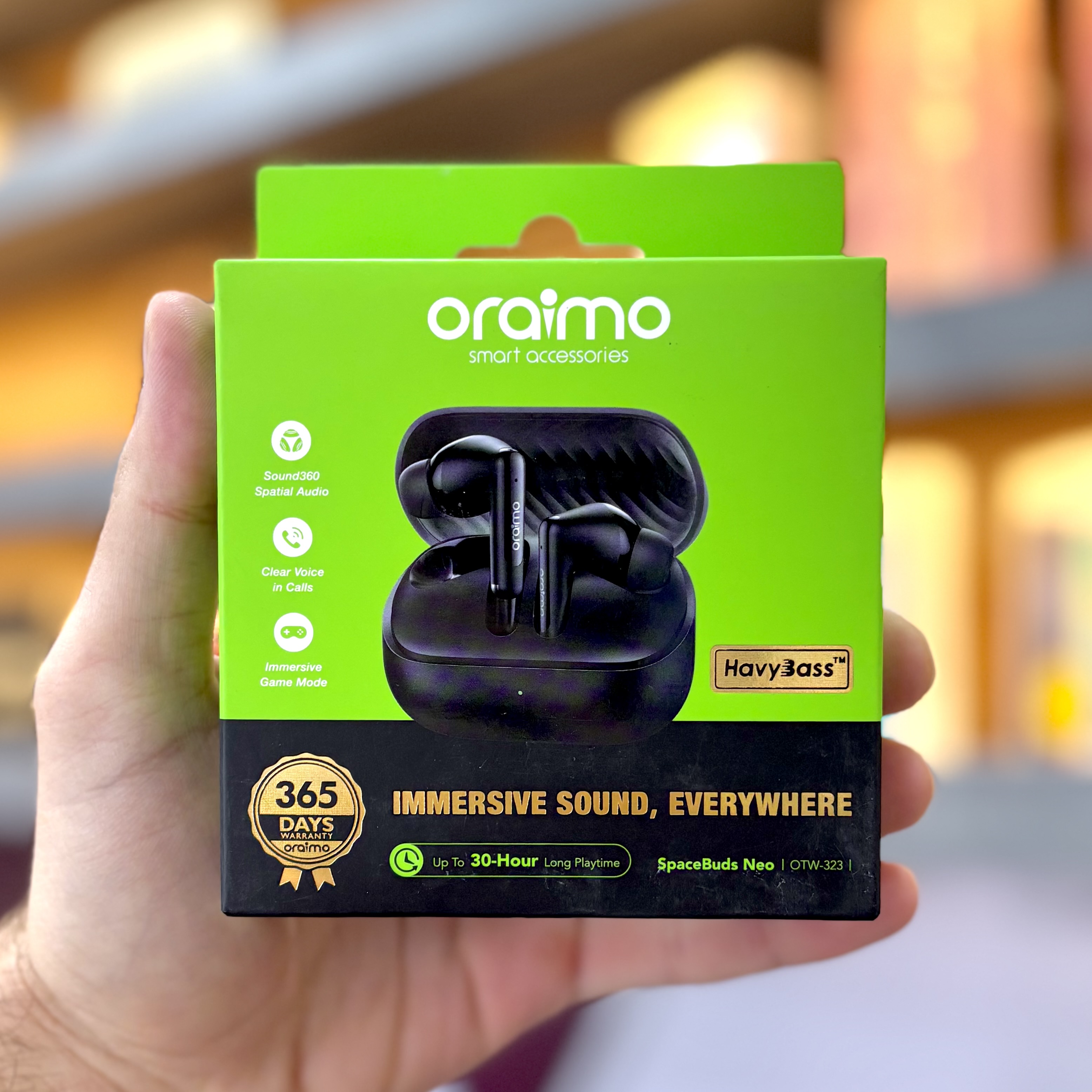 ایرپاد اورایمو مدل SpaceBuds Neo با صدای ۳۶۰ درجه ، گیم مود و ۳۰ ساعت شارژ با 6 ماه گارانتی فونیکالا