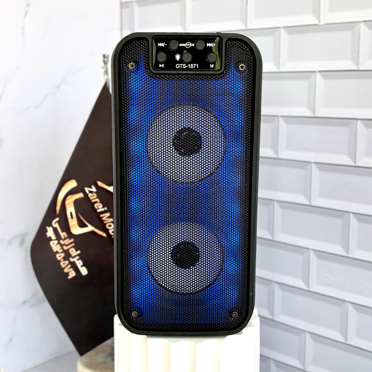 اسپیکر بلوتوثی گریت نایس GTS 1871 با صدای قدرتمند، رقص نور RGB، درگاه USB و رم، طراحی قابل حمل و کیفیت ساخت عالی مناسب مهمانی و سفر