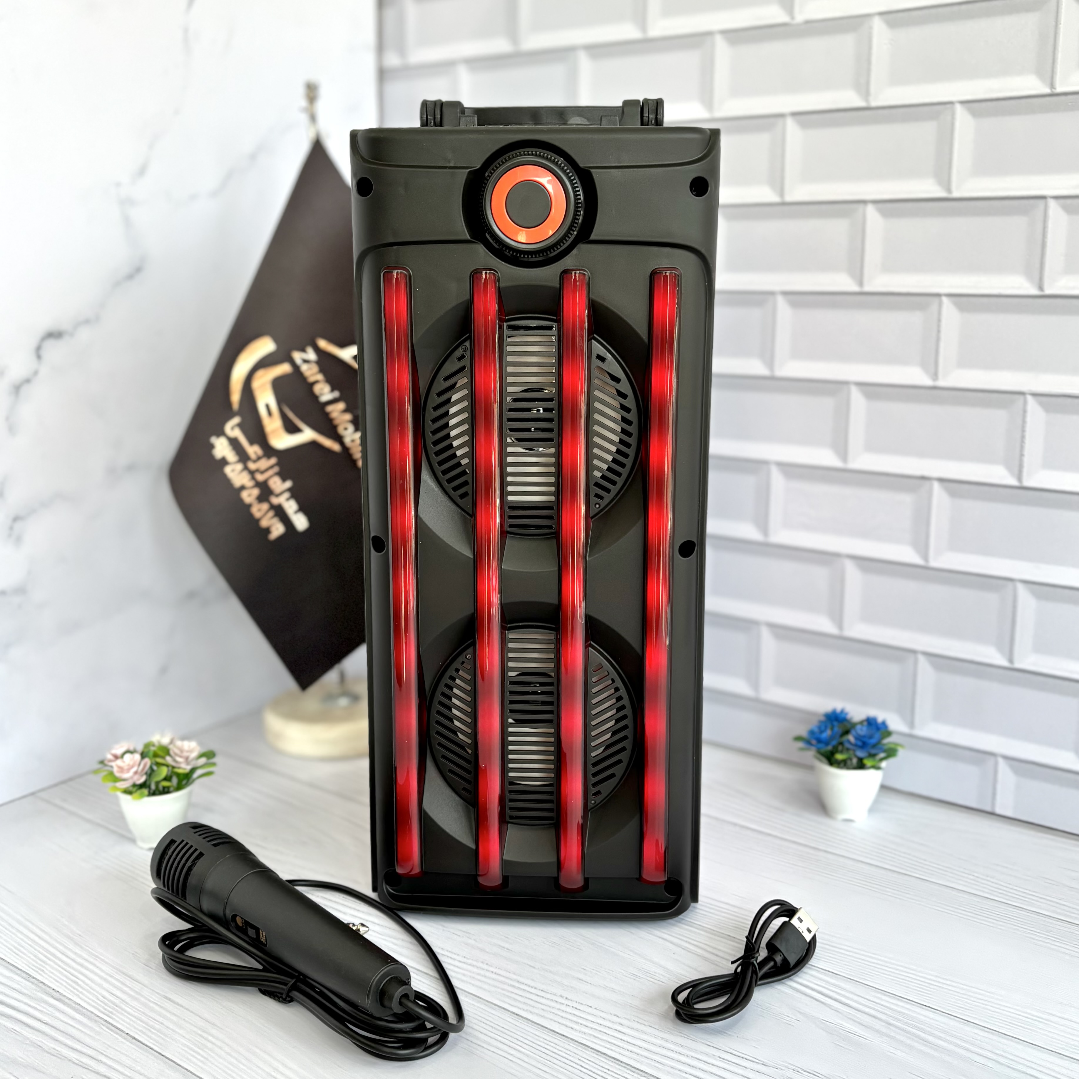 نمای جلویی اسپیکر Sing-e JQS9401 با رقص نور RGB