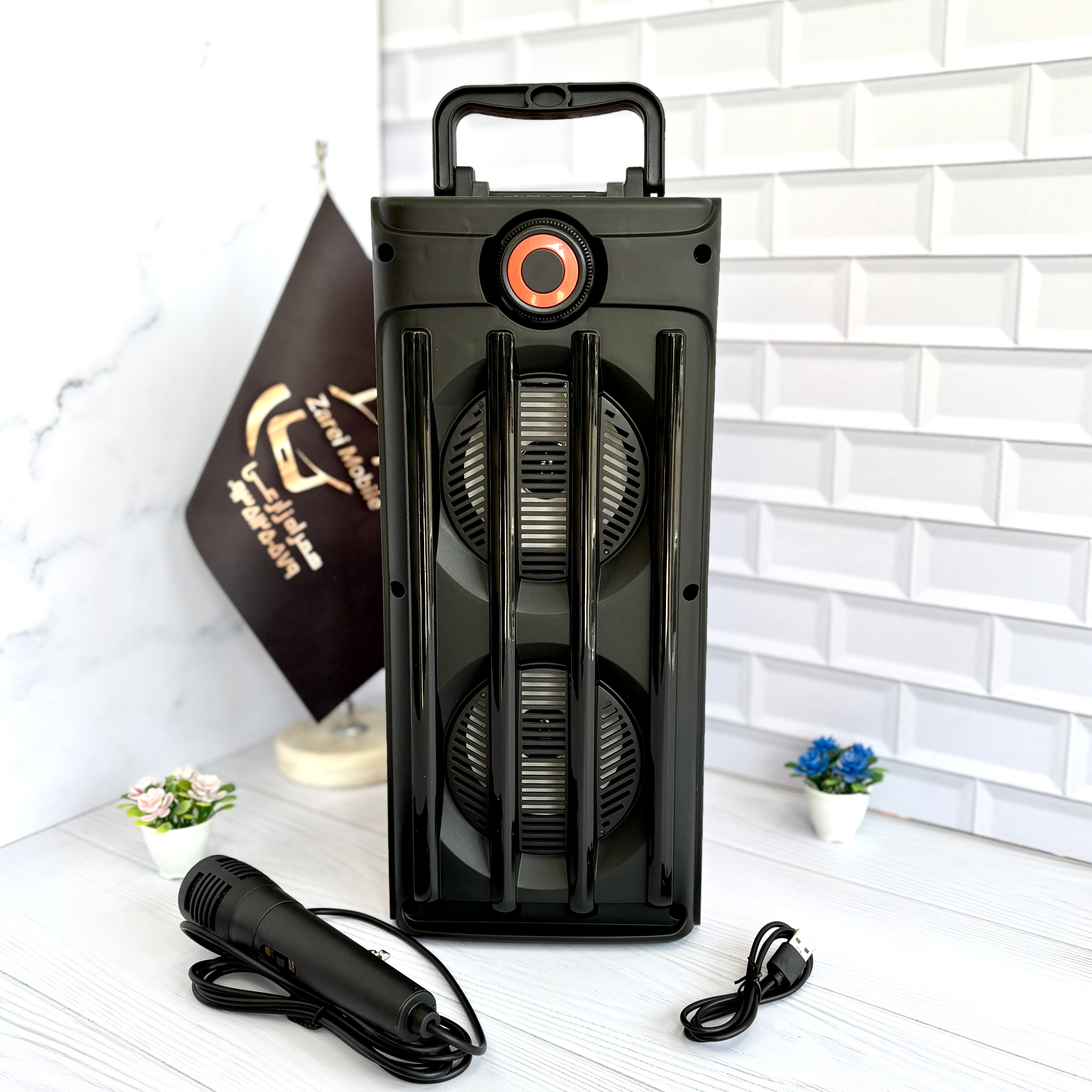 اسپیکر بلوتوثی قابل حمل Sing-e مدل JQS9401 با دو بلندگوی ۴ اینچ