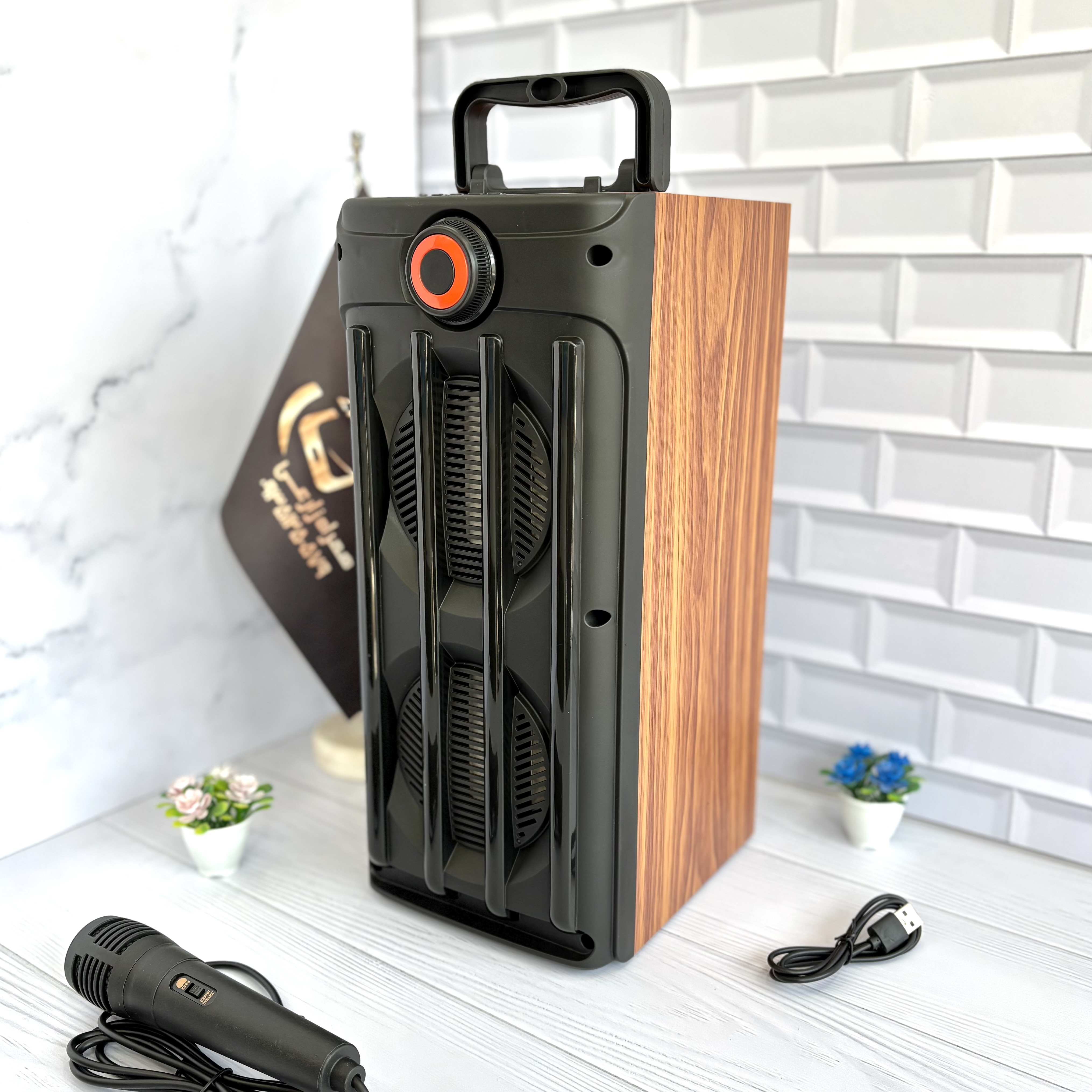 بدنه اسپیکر Sing-e مدل JQS9401 با طراحی چوبی مدرن