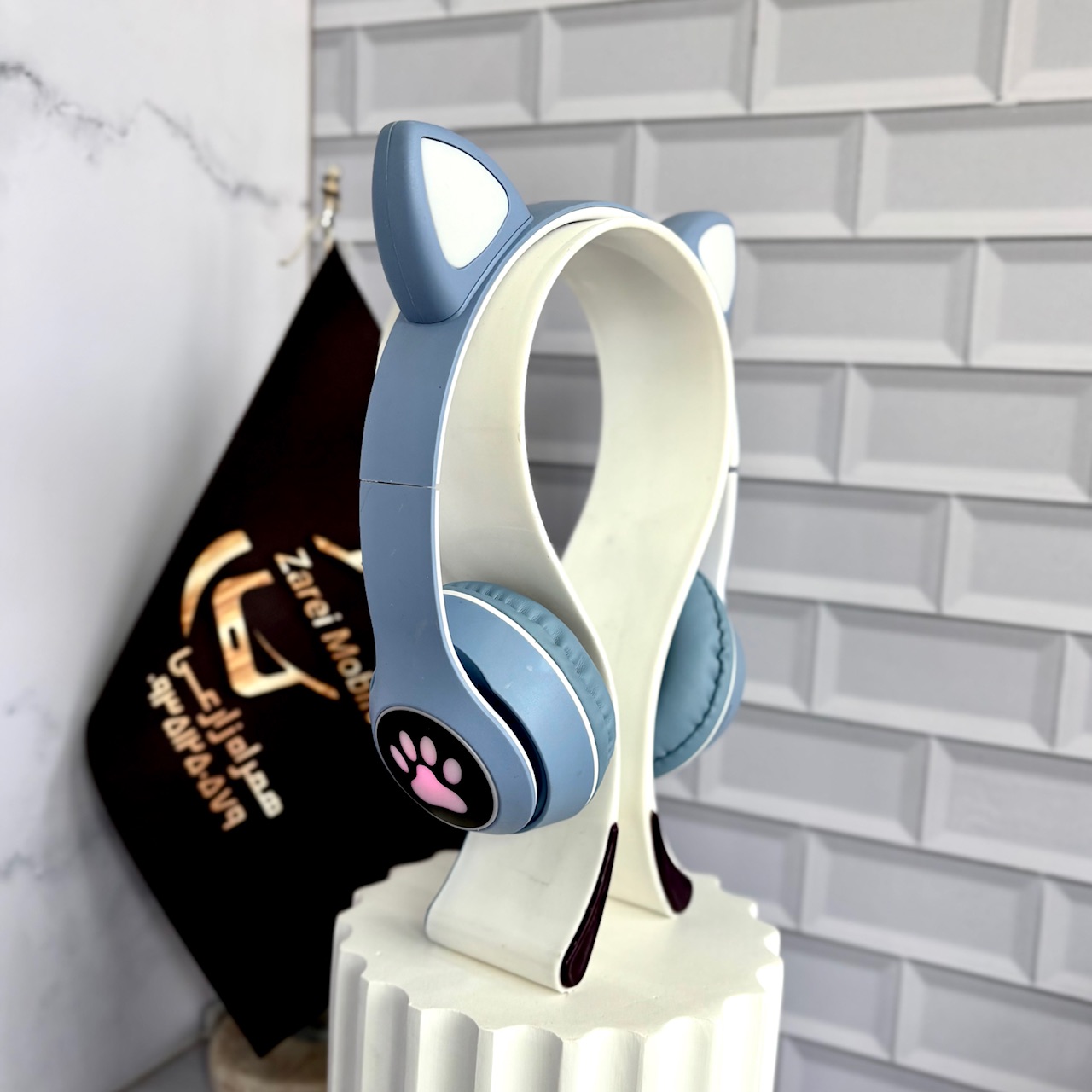 هدفون بلوتوثی بچه‌گانه با نورپردازی RGB و طراحی گربه‌ای