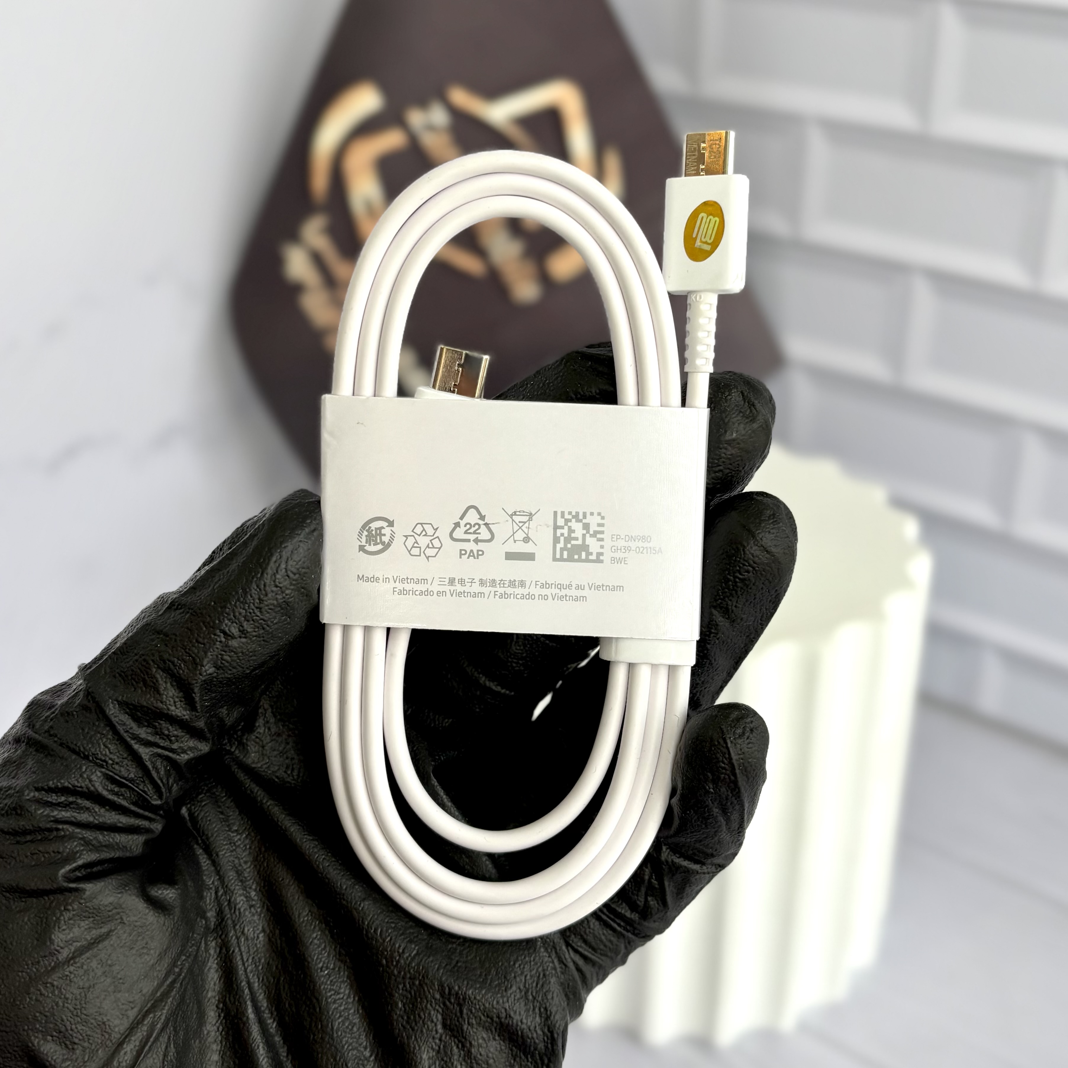 کابل شارژ دو سر تایپ C سامسونگ اصل ویتنام مناسب شارژ سریع ۲۵ وات