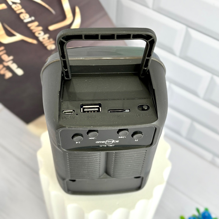 اسپیکر پرتابل با درگاه USB و کارت حافظه TF مدل GTS-1867