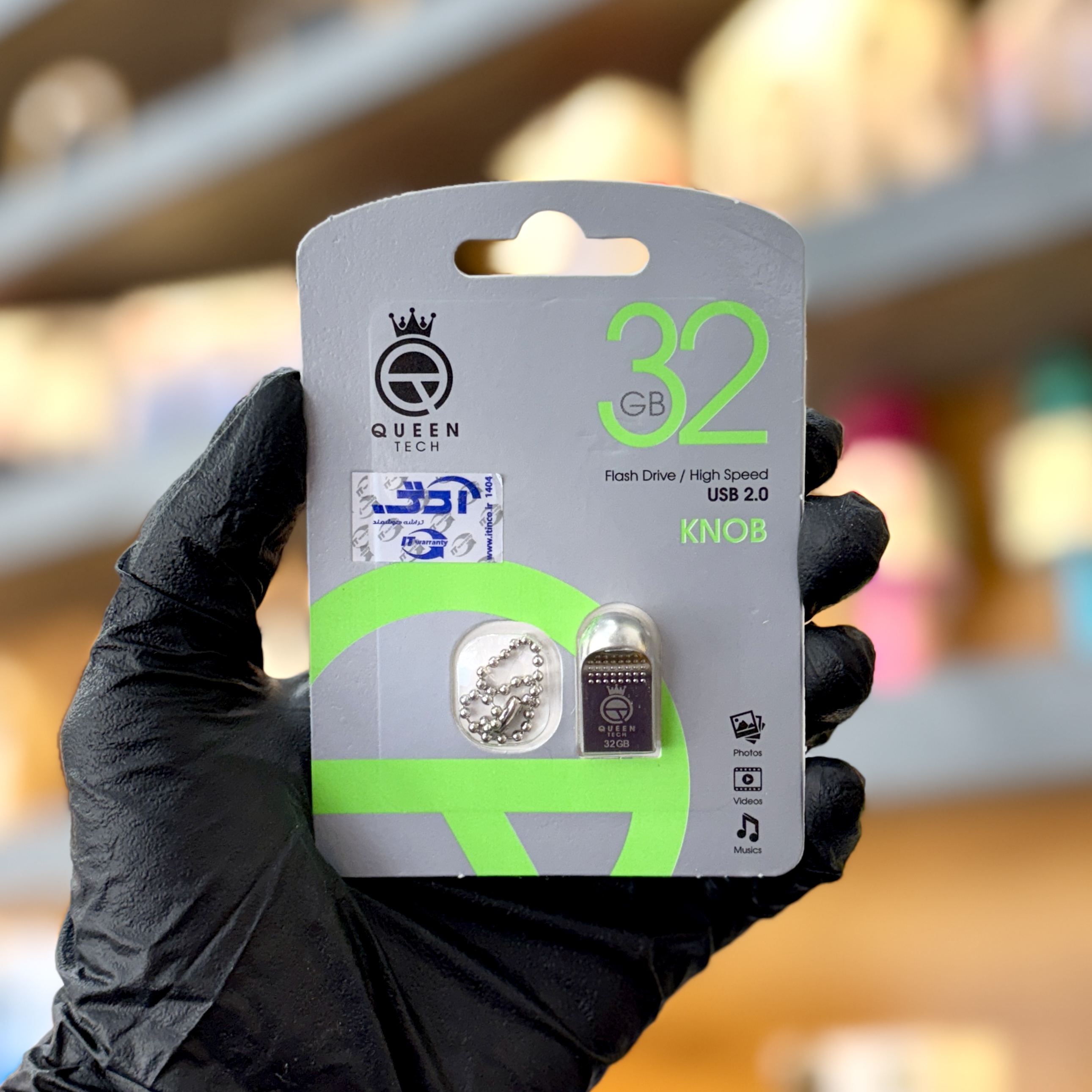 فلش مموری 32 گیگ کوئین تک USB 2.0 با گارانتی مادام‌العمر