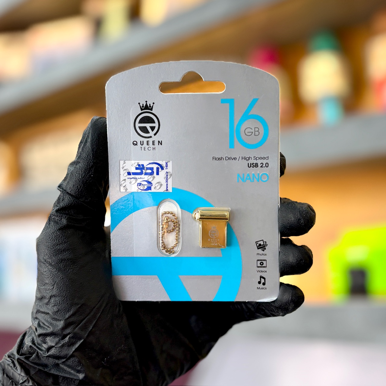 فلش مموری 16 گیگ کوئین تک USB 2.0 با گارانتی مادام‌العمر