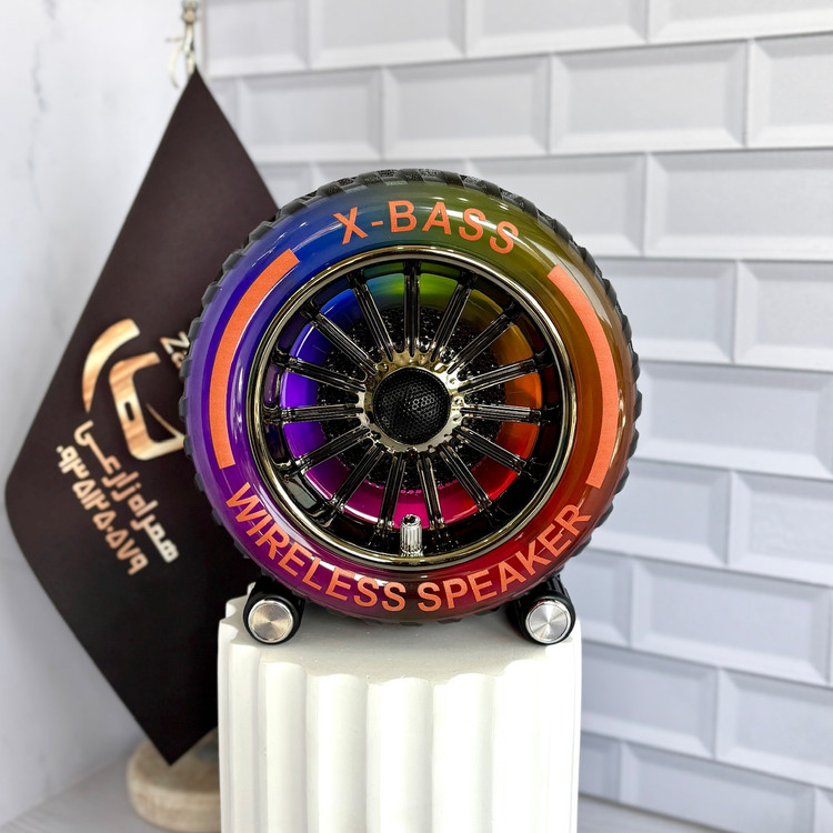 اسپیکر بلوتوثی طرح لاستیک ماشین Sing-e ZQS-818 با رقص نور RGB